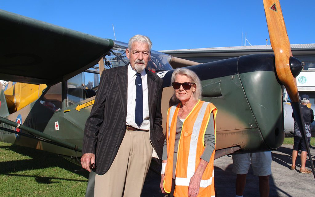 Close up look at classic aircraft in Dairy Flat Local Matters