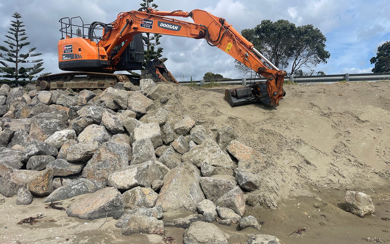 Rocks removed from Hatfields Beach wall - Local Matters